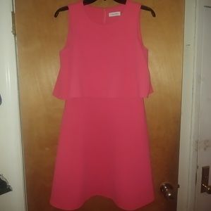 Beautiful Calvin Klein Sleeveless Dress in Coral